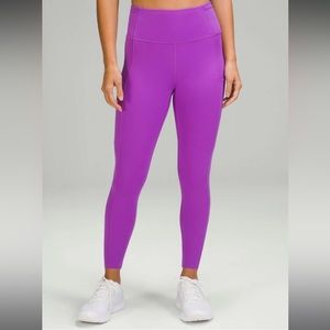 NWT Lululemon Fast and Free High Rise Crop 23” in Moonlit Magenta